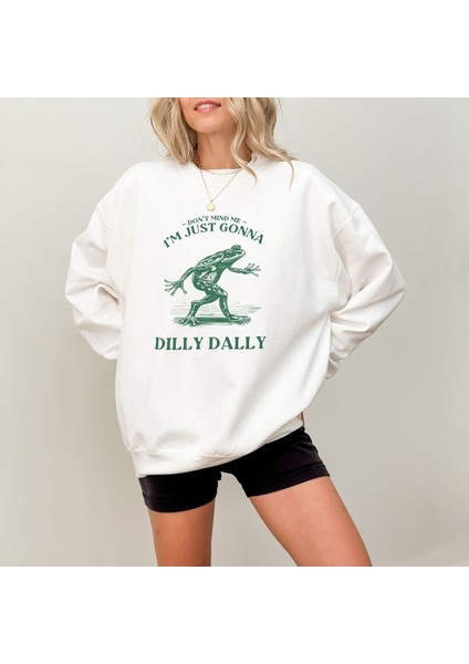 Premium Oversize Kesim Uzun Kollu Baskılı Sweatshirt