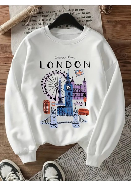 Premium Oversize Kesim Uzun Kollu Baskılı Sweatshirt