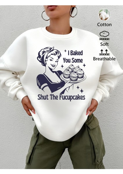 Premium Oversize Kesim Uzun Kollu Baskılı Sweatshirt