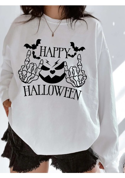 Premium Oversize Kesim Uzun Kollu Baskılı Sweatshirt