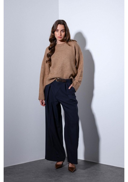 Camel Yün Karışımlı Kadın Kazak fırsatları