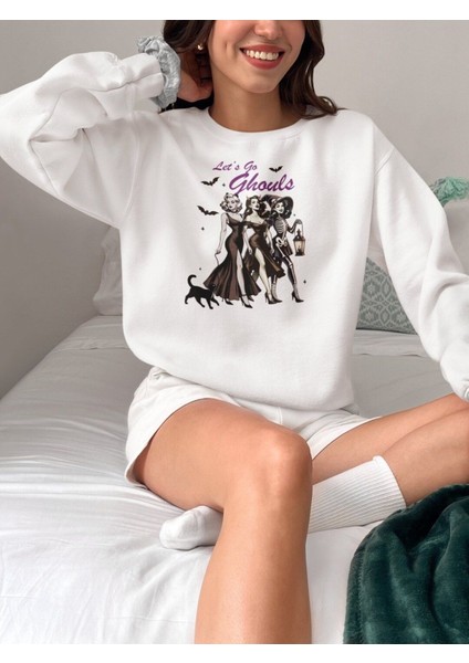 Premium Oversize Kesim Uzun Kollu Baskılı Sweatshirt