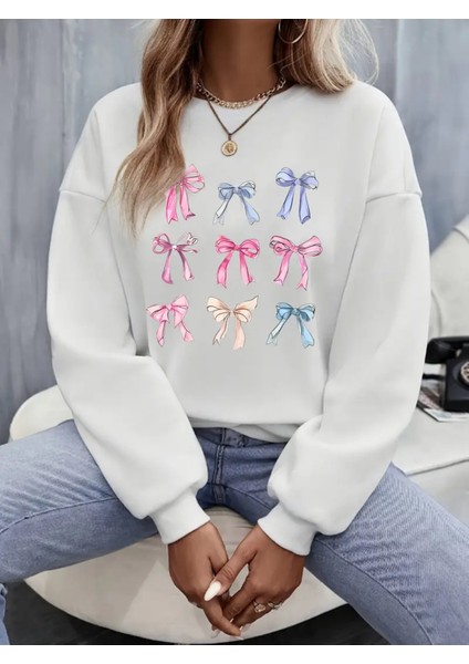 Premium Oversize Kesim Uzun Kollu Baskılı Sweatshirt