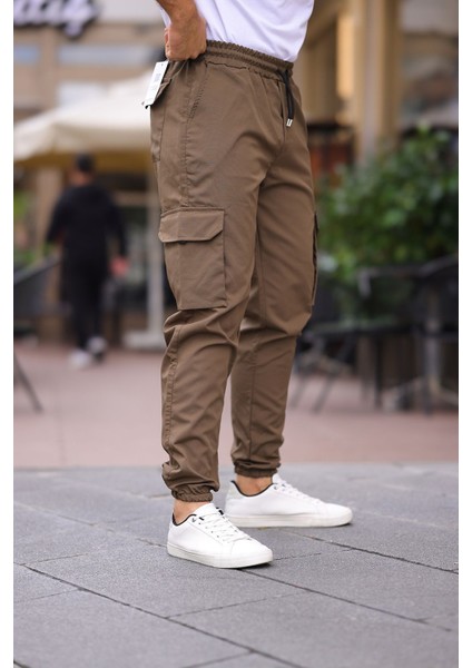 Erkek Paraşüt Kumaş Tarz Cepli Paça ve Bel Lastikli Jogger Spor Pantolon fiyatları