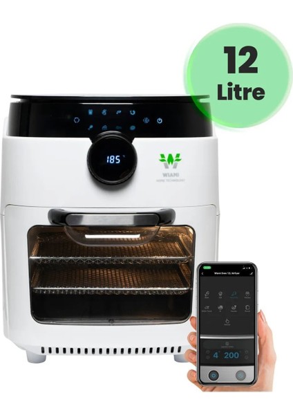 12 Litre Beyaz Akıllı Fritöz ve Pişirme Kabı Hediye
