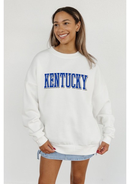 Premium Oversize Kesim Uzun Kollu Baskılı Sweatshirt