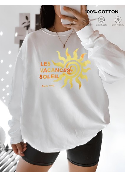 Premium Oversize Kesim Uzun Kollu Baskılı Sweatshirt