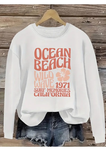 Premium Oversize Kesim Uzun Kollu Baskılı Sweatshirt