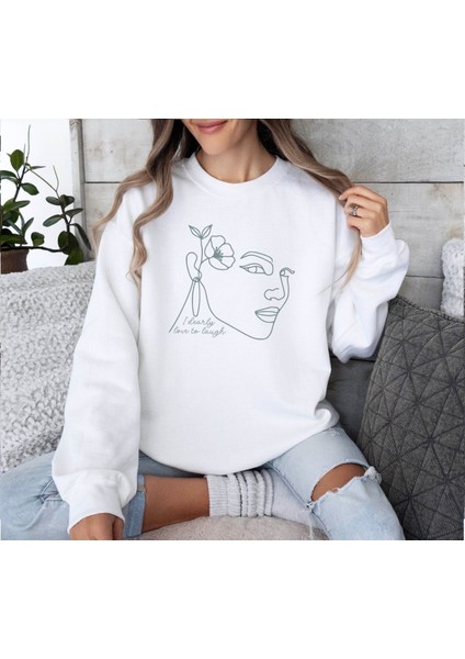 Premium Oversize Kesim Uzun Kollu Baskılı Sweatshirt