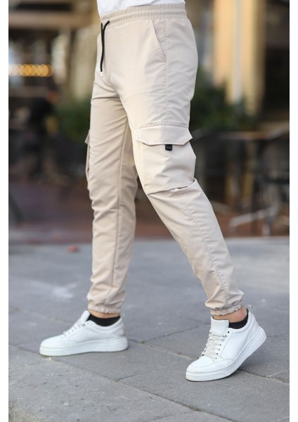 Erkek Paraşüt Kumaş Tarz Cepli Paça ve Bel Lastikli Jogger Spor Pantolon fiyatları