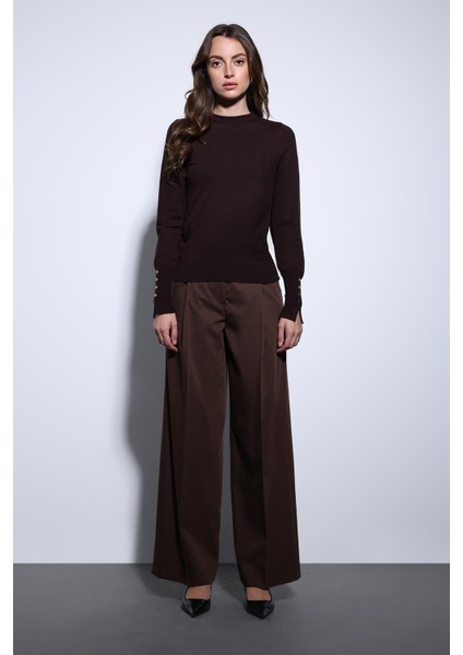 Açık Kahve Basic Kadın Triko Kazak fiyatları