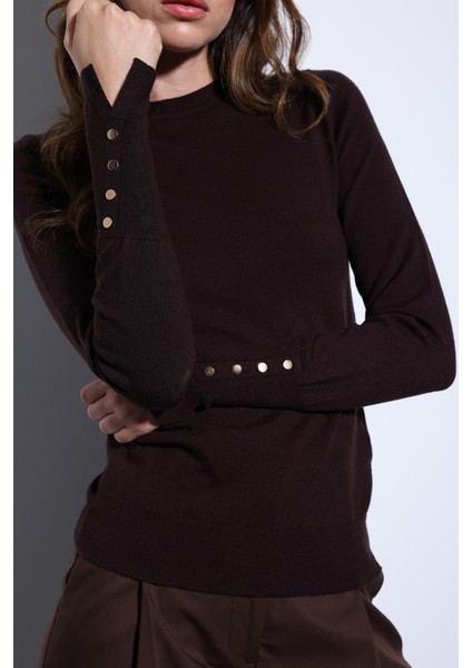 Açık Kahve Basic Kadın Triko Kazak modelleri