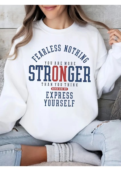 Premium Oversize Kesim Uzun Kollu Baskılı Sweatshirt