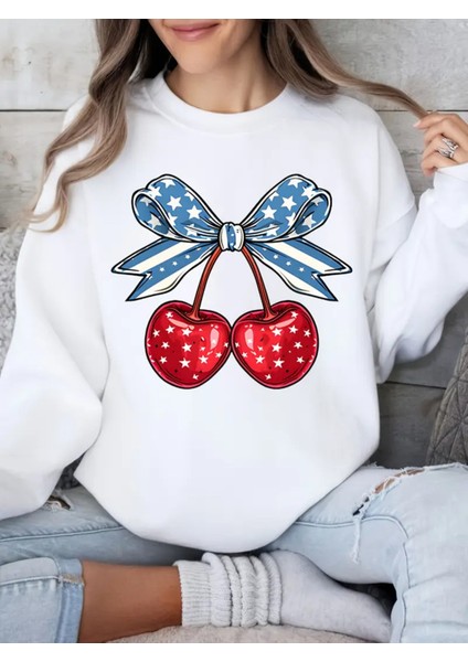 Premium Oversize Kesim Uzun Kollu Baskılı Sweatshirt