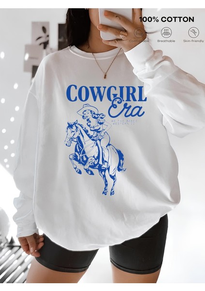 Premium Oversize Kesim Uzun Kollu Baskılı Sweatshirt