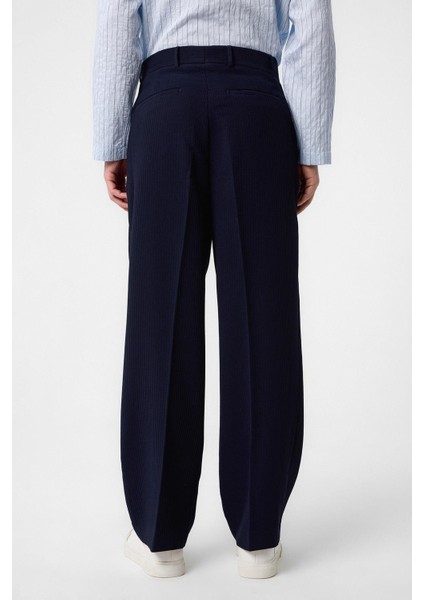 Lacivert Baggy Fitilli Erkek Pantolon fırsatları