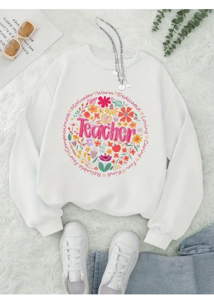 Premium Oversize Kesim Uzun Kollu Baskılı Sweatshirt