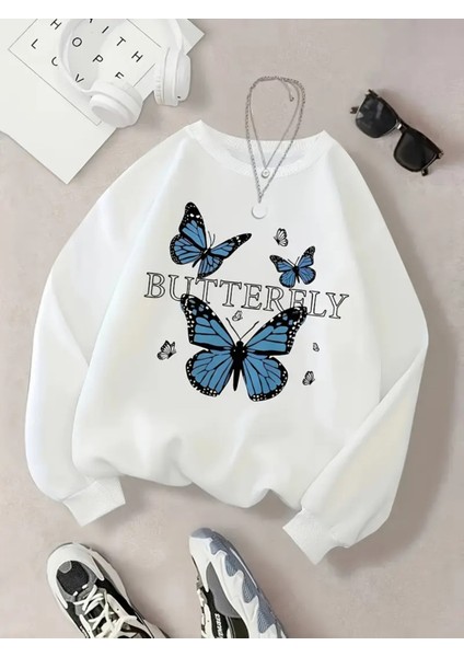 Premium Oversize Kesim Uzun Kollu Baskılı Sweatshirt