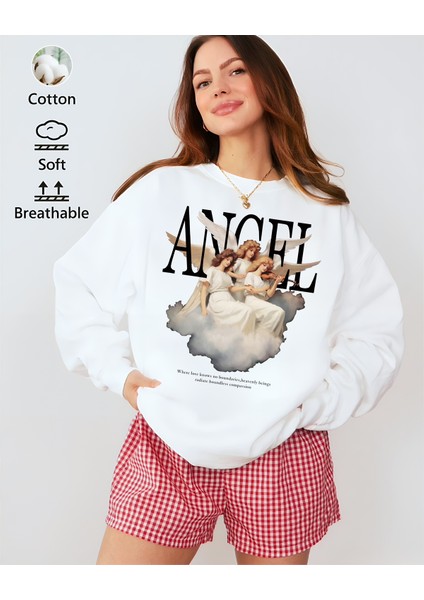 Premium Oversize Kesim Uzun Kollu Baskılı Sweatshirt