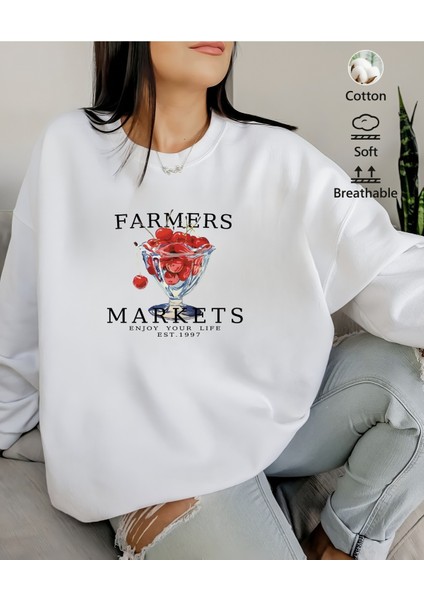 Premium Oversize Kesim Uzun Kollu Baskılı Sweatshirt