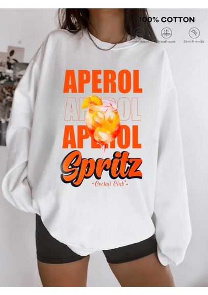 Premium Oversize Kesim Uzun Kollu Baskılı Sweatshirt