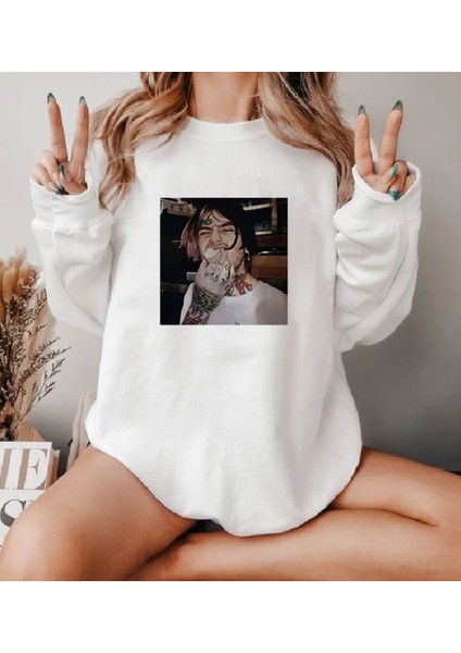 Premium Oversize Kesim Uzun Kollu Baskılı Sweatshirt