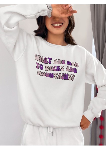 Premium Oversize Kesim Uzun Kollu Baskılı Sweatshirt