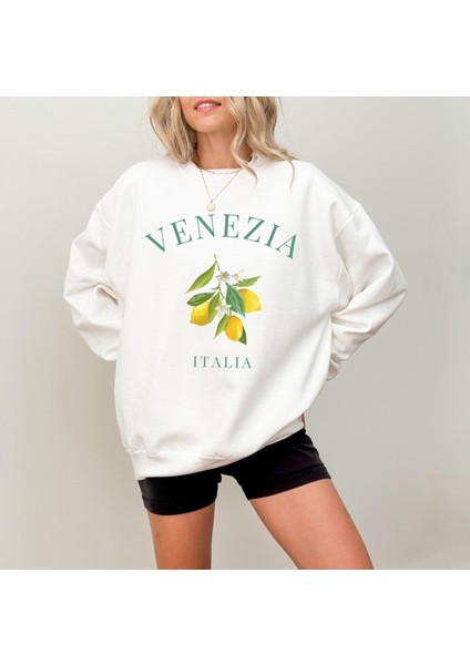 Premium Oversize Kesim Uzun Kollu Baskılı Sweatshirt