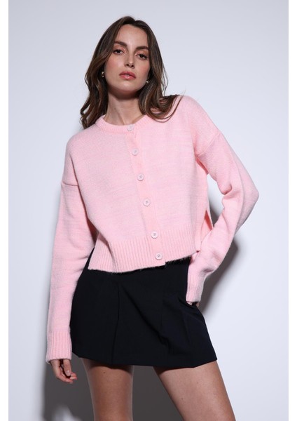 Pudra Yırtmaçlı Örgü Triko Kadın Kazak fiyatları
