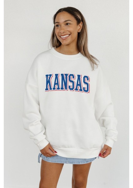 Premium Oversize Kesim Uzun Kollu Baskılı Sweatshirt