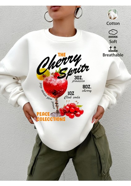 Premium Oversize Kesim Uzun Kollu Baskılı Sweatshirt