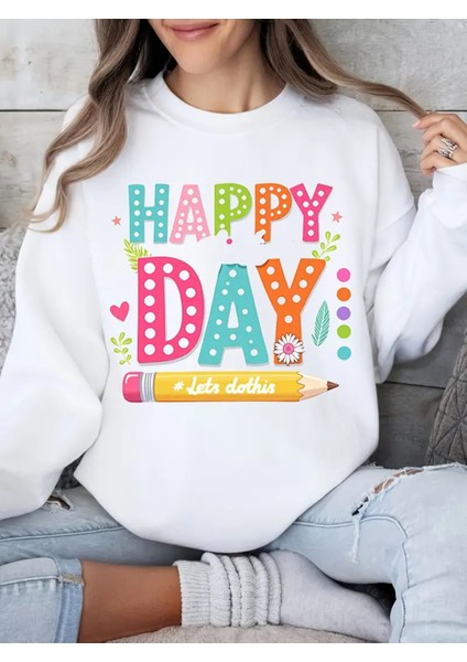 Premium Oversize Kesim Uzun Kollu Baskılı Sweatshirt