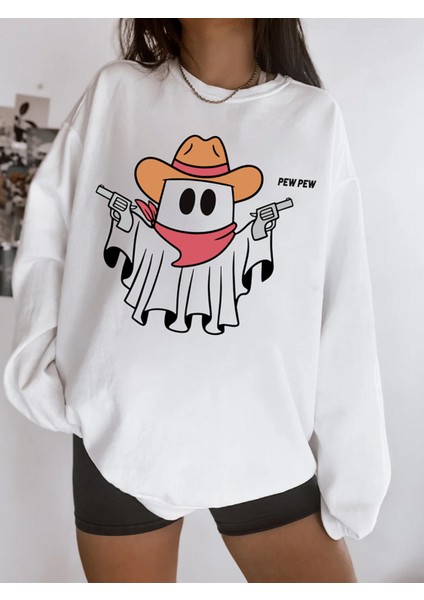 Premium Oversize Kesim Uzun Kollu Baskılı Sweatshirt