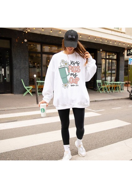 Premium Oversize Kesim Uzun Kollu Baskılı Sweatshirt