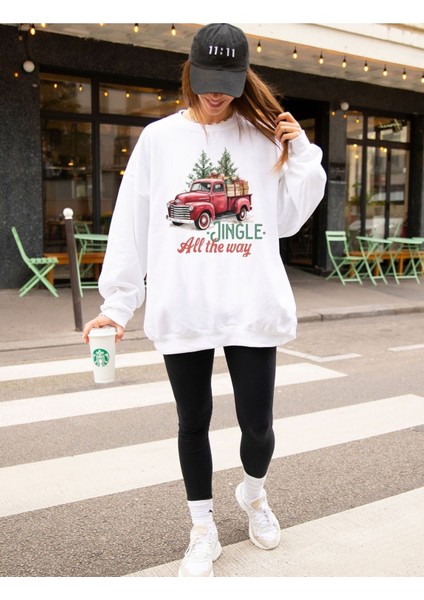Premium Oversize Kesim Uzun Kollu Baskılı Sweatshirt