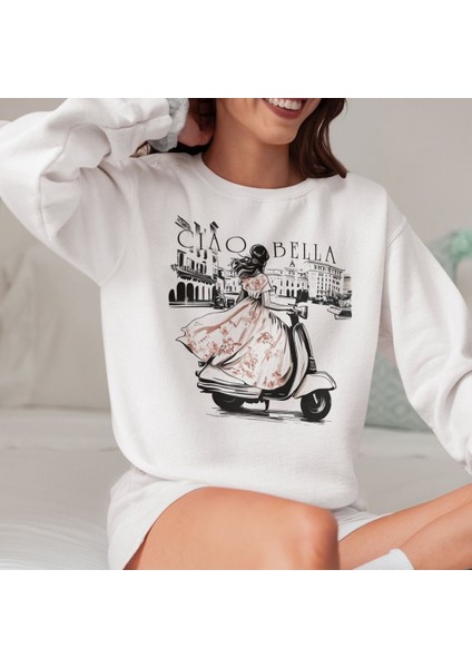 Premium Oversize Kesim Uzun Kollu Baskılı Sweatshirt