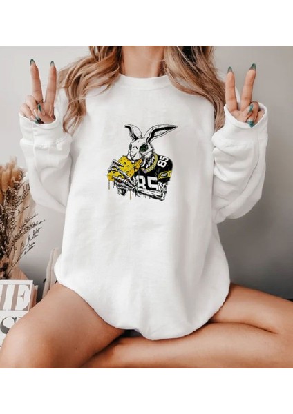 Premium Oversize Kesim Uzun Kollu Baskılı Sweatshirt