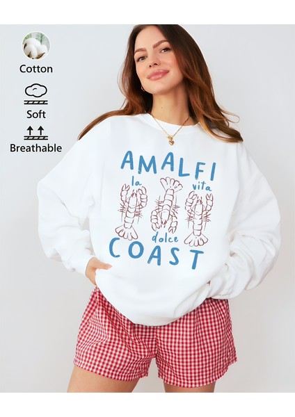 Premium Oversize Kesim Uzun Kollu Baskılı Sweatshirt