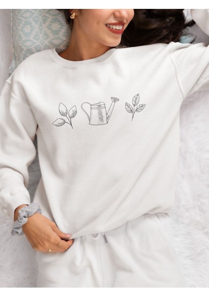 Premium Oversize Kesim Uzun Kollu Baskılı Sweatshirt