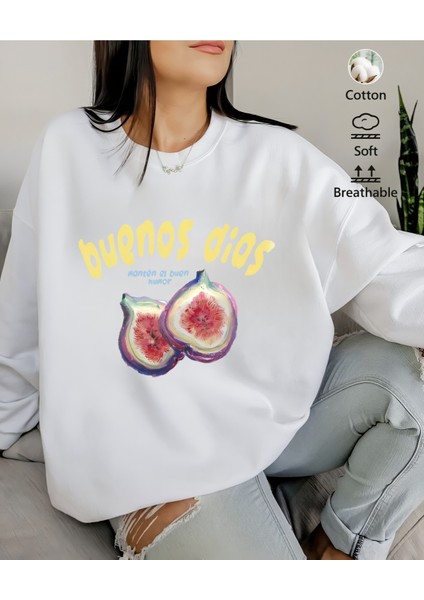 Premium Oversize Kesim Uzun Kollu Baskılı Sweatshirt