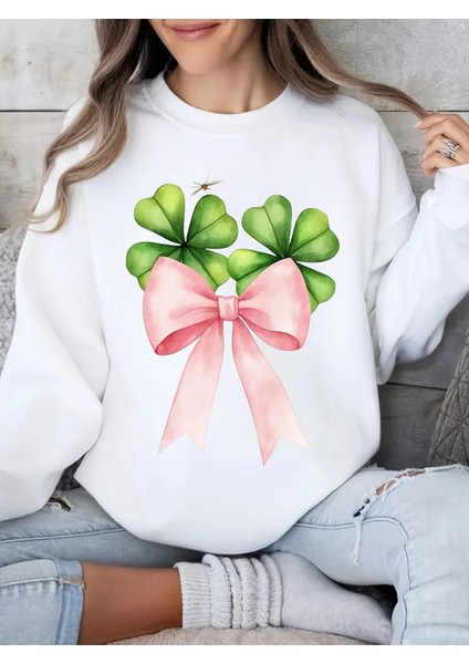 Premium Oversize Kesim Uzun Kollu Baskılı Sweatshirt