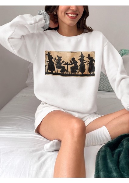 Premium Oversize Kesim Uzun Kollu Baskılı Sweatshirt