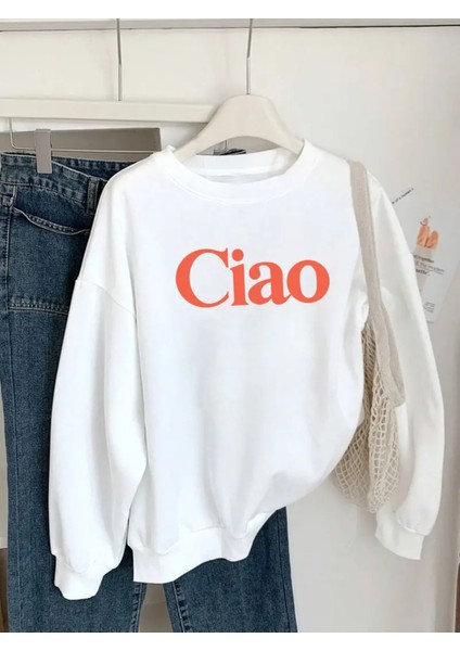 Premium Oversize Kesim Uzun Kollu Baskılı Sweatshirt