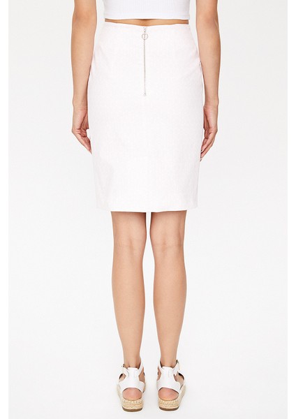 Puantiyeli Diz Üstü, Düz Dar Etek 81118 indirimleri