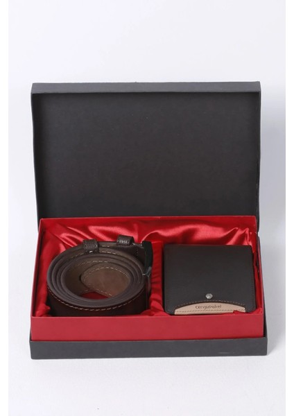 Kişiye Özel Hakiki Deri Ikili Kot Kemer - Cüzdan Seti fiyatları