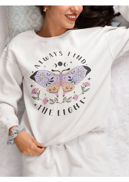 Premium Oversize Kesim Uzun Kollu Baskılı Sweatshirt