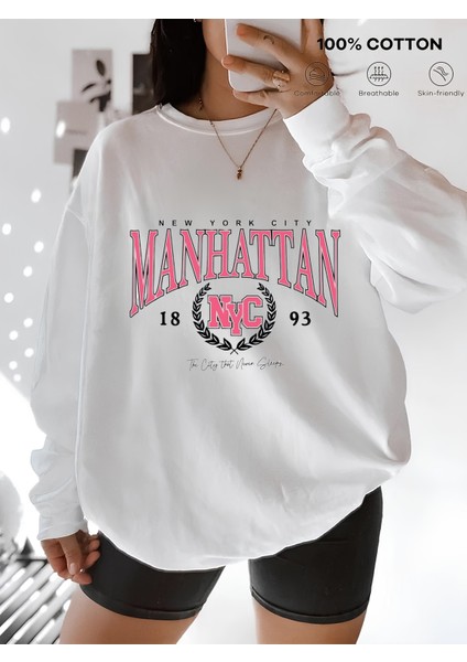 Premium Oversize Kesim Uzun Kollu Baskılı Sweatshirt