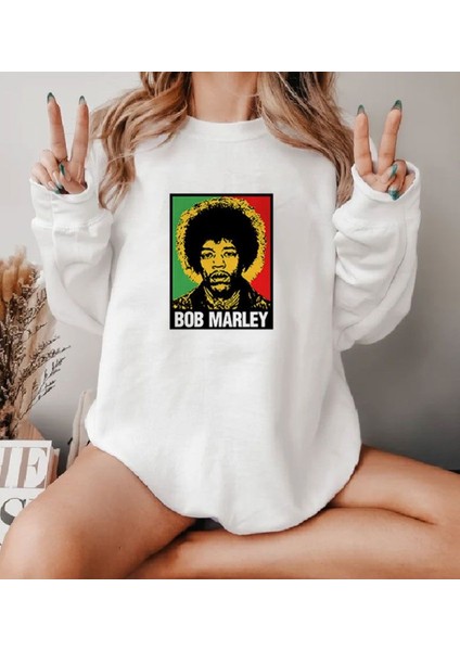 Premium Oversize Kesim Uzun Kollu Baskılı Sweatshirt