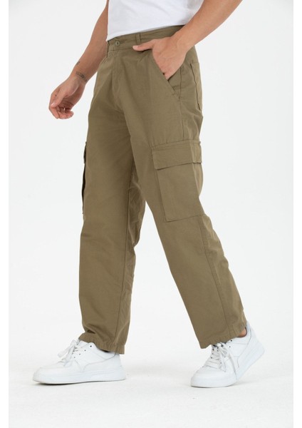 Erkek Kargo Cep Bol Paça Kahve Baggy Pantolon fırsatları