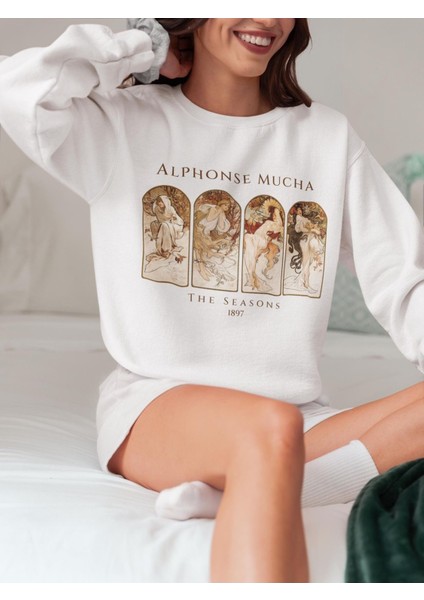 Premium Oversize Kesim Uzun Kollu Baskılı Sweatshirt